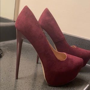 Suede Platform Heels